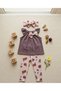 Girl's Summer Bowknot Bandana 2-Piece Top and Bottom Set - 2