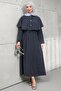 Anthracite Cape Modal Woven Dress