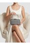 Anthracite Gray Platinum Metal Handle Anti-Scratch Matte Leather Women's Evening Dress Bag Wedding Engagement Graduation