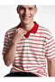 Regular Fit Viscose Blend Short Sleeve Striped Polo Collar 2026 World Cup T-Shirt - 2