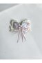 Bowknot Buckle Floral Pattern Transparent Lace and Chiffon Fabric Buckle - 2