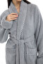 Gaia Şalyaka Women's Bathrobe - Gray 100% Cotton - 5