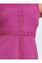 Pink Self-Design Sleeveless A-Line Maxi Dress - 4