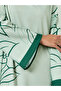 Green Floral Print A-Line Jalabiya - 4