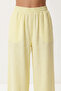 Tie-Detail Blouse Trousers Linen Set Lby0052 Light Yellow - 5