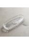 Set of 4 Transparent Glass Presentation Plates 19X8 cm Decorative Oval Serving and Breakfast Plates