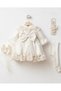Baby Girl 0/3-3/6 Months Orchid Mevlütlük Set with Lace Details, Premium Set Including Bandana and Shoes - 5