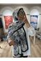 Florenza Pattern Soft Shawl - Black - 2