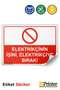 Leave the Electrician's Work to the Electrician! Isg Warning Sign Sticker 50X70 cm