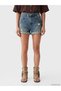 Vizyon New Season Ripped Detailed Women's Jean Shorts - 2