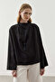 Flowy Tencel Blouse Black - 5