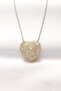 316L Steel Double Color Zircon Stone Heart Necklace 5886 - Teolsa5471-3711