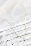 Brass Zircon Stone Waterway Drop Model Gold Color Women's Necklace 5886 - Karbul3604-2911 - 2