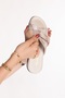 Genuine Leather Special Comfortable Velcro Slippers for Bone Protrusions Özl.102 Beige Honeycomb - 7