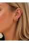 Stone Rectangular Hook Earrings - 4