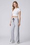 Grimelanj Wide Leg Sweatpants with Side Stripes and Slit Detail
