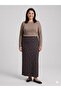 Plus Size Women's Cotton Skirt with Elastic Waist - 3