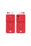 Glb-Stl41414 Xiaomi Redmi 13C Case Zuma Silicone with Business Card Holder and Ring - Red - 5