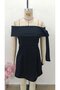 Women's Madonna Collared Ribbon Detailed Short Imported Crepe Dress - 7