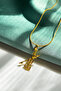 Steel Necklace with Violin Figure - 3