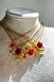 Heart Detailed Velvet Rose Necklace - 5