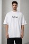 Men's Short Sleeve Summer T-Shirt Crew Neck Printed Oversize T-Shirt - White - 2