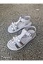 Genuine Leather Orthopedic Sole Velcro Girls' Sandals White - 2