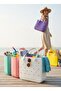 Silicone Beach Bag Shoulder Bag Large Size 29(H)X34X13Cm Gray