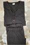 Large Size Bamboo Women's Capri Pajama Set Navy Blue - 2