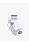 Striped Printed Cotton 2-Piece Sock Set