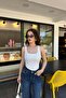 Thick Strap Basic Slim Undershirt White