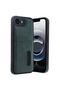 iPhone 16E Case Sara Leather Case with Business Card Holder - Dark Green
