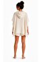 Lesley Muslin Poncho Hooded Crew Neck Tasseled Oversized Beach Poncho Ecru - 2