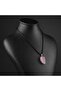 Pink Agate Natural Stone Pendant - Leaf Cut (2 Pieces) - 3