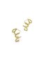 Glb-Stl41414 Stone Curved Earrings - Gold