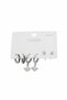 Glb-Stl41414 Multiple Swan Earrings - Silver