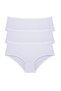 Glb-Stl41414 3 Pieces Women's High Waist Bato Panties White