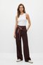 Mürdüm High Waist Scarf Pocket Palazzo Trousers 2779 - 2