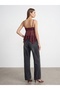 32768 Strappy Lace Top-Burgundy - 2