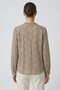 Mink Women's Tie Collar Floral Embroidered Balloon Sleeve Textured Shirt - 5