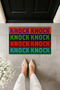 Colorful Knock Written Modern Door Mat – Pop Art Digital Printed Non-Slip Base Mat - 2