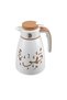 Premium arabic coffee & tea vacuum flask set 2– double wall thermal insulated carafe with wooden handle & lid – keeps beverages hot or cold for hours – elegant modern design-1L - 5