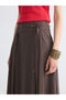 Nevavm Farkıyla Beli Kemerli A-Line Pleated Skirt - 2