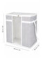 3 Pieces Storage Bag with Windows - Striped Clothing Organizing Pillow Storage Organizer 30X45X50 - 5