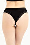 Women's Black Ruched Brazilian Panties - 4