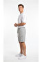 Men's Gray Comfort Shorts with Ribbed Front Pockets and Zippered Back Pocket Detail - 3