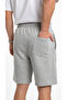 Men's Gray Comfort Shorts with Ribbed Front Pockets and Zippered Back Pocket Detail - 8
