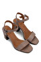 Women's Genuine Leather Stone Heeled Shoes - 2