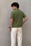 Men's Classic Khaki Polo Neck T-Shirt - 5