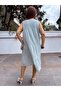 Kolberli Lined Brode Short Dress Cyan - 5